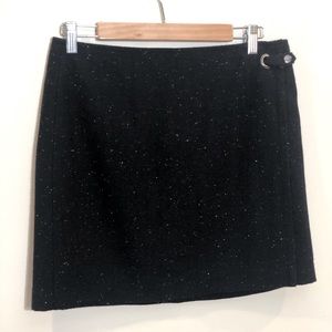 Black Wool Skirt with speckled colors, Banana Republic Factory, sz 8